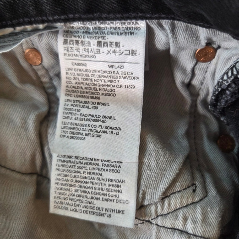 Stussy x Denim Tears x‎ Our Legacy TTL 501 Jeans Black Embroidered Script 32x32 - Picture 6 of 8